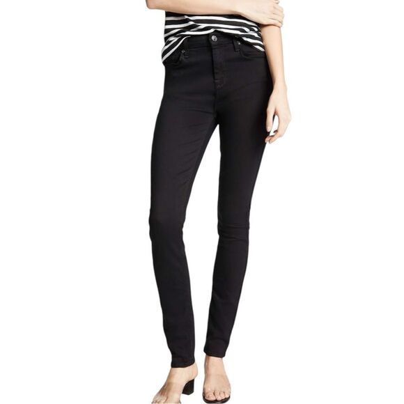 7 FOR ALL MANKIND EUC The Skinny in Black size 27 - Picture 1 of 9